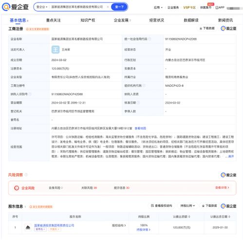 國家能源集團成立鐵路投資公司，注冊資本12億元